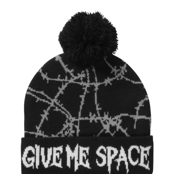 KillStar ✦ Give Me Space Beanie ✦ Black/Grey Knit Pom Hat Unisex NWT - Picture 1 of 7